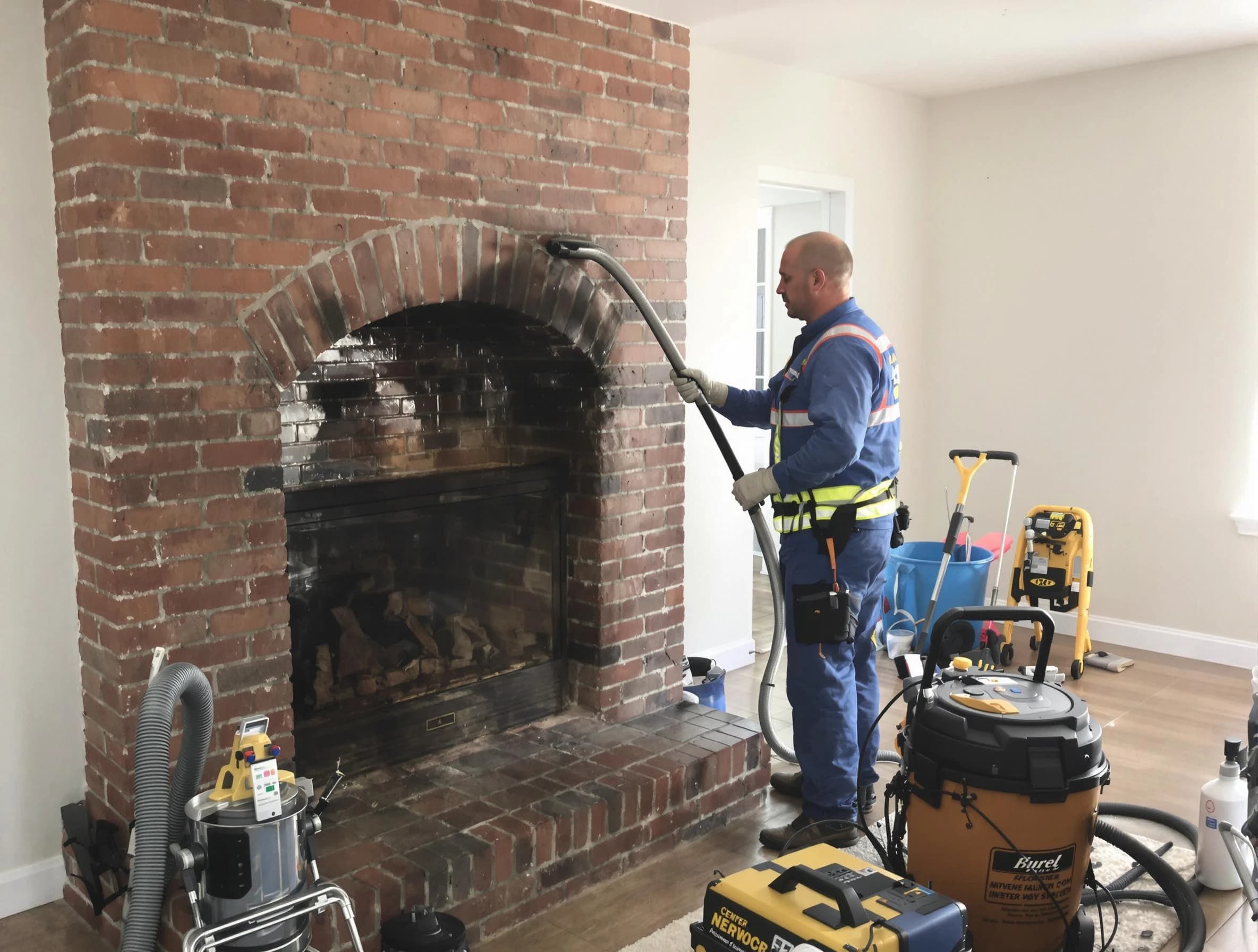 Pell City Chimney Sweep expert performing detailed chimney sweep in Pell City, AL