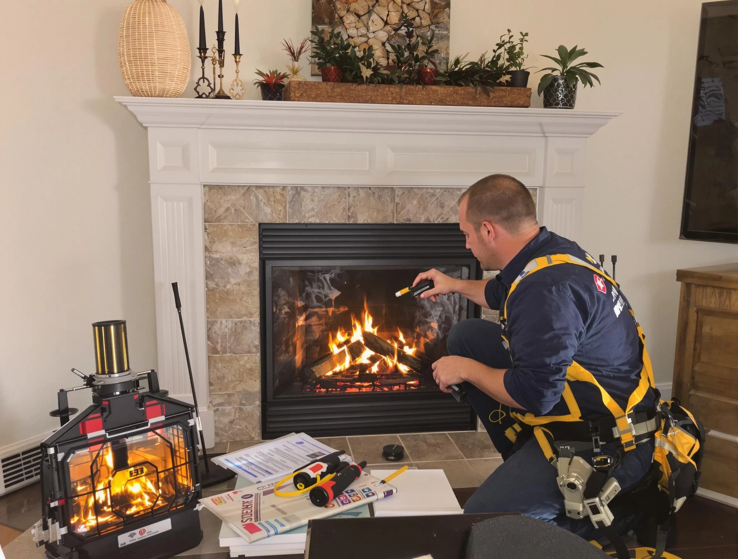 Safety-focused fireplace inspection by Pell City Chimney Sweep in Pell City, AL