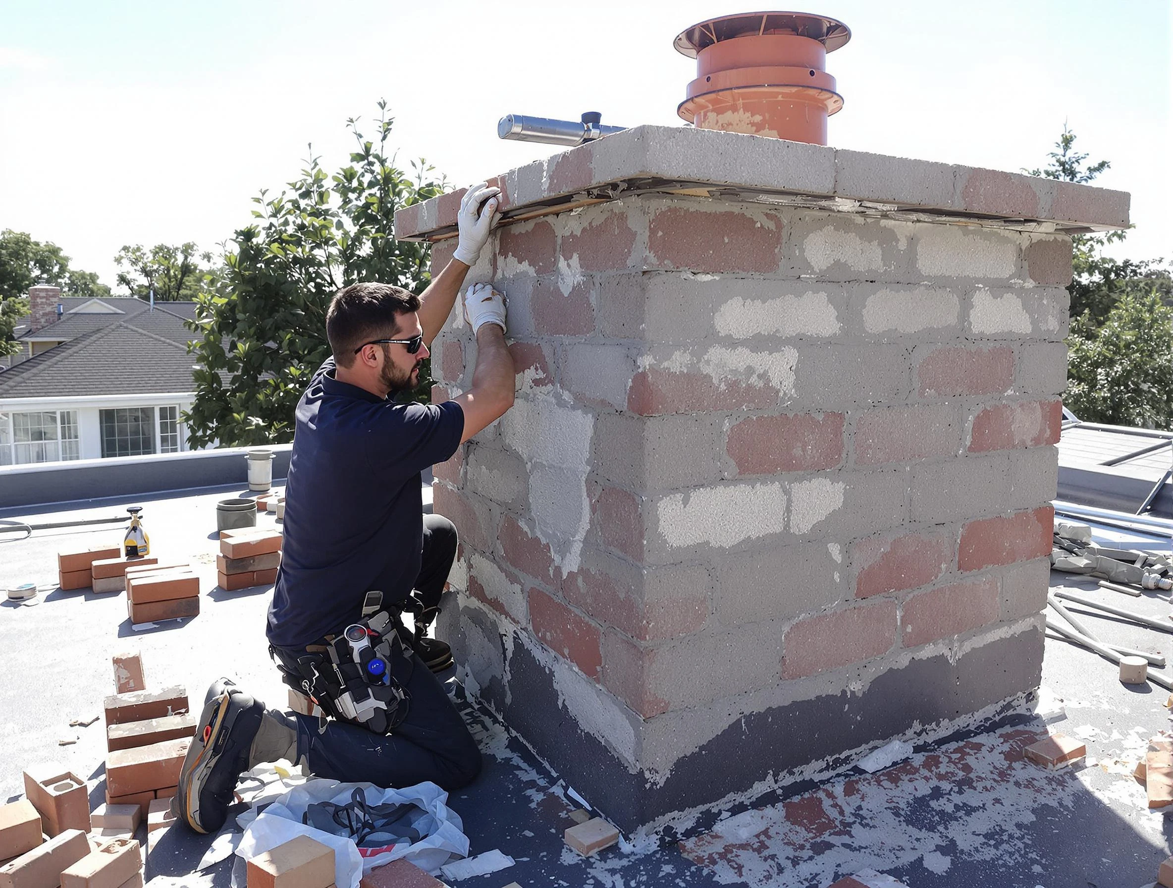 Advanced chimney repair process by Pell City Chimney Sweep in Pell City, AL