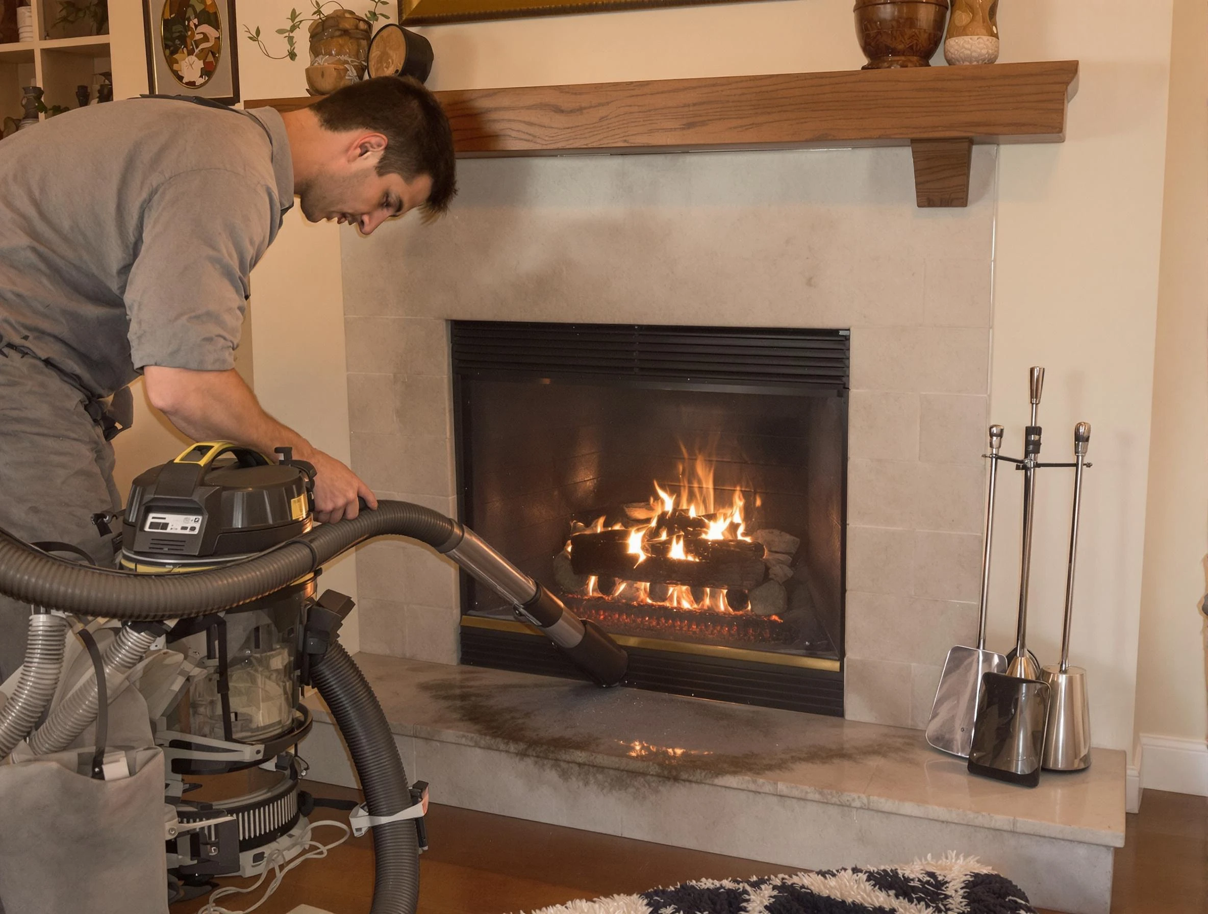 Routine fireplace upkeep by Pell City Chimney Sweep in Pell City, AL